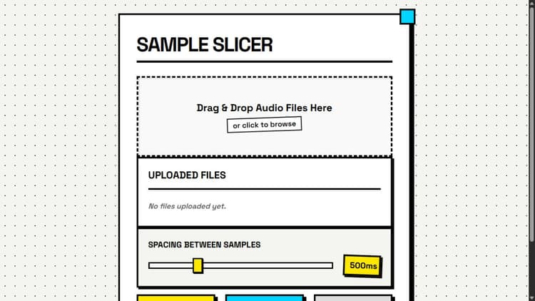 Sample Splicer waveform sequence and gap spacing utility